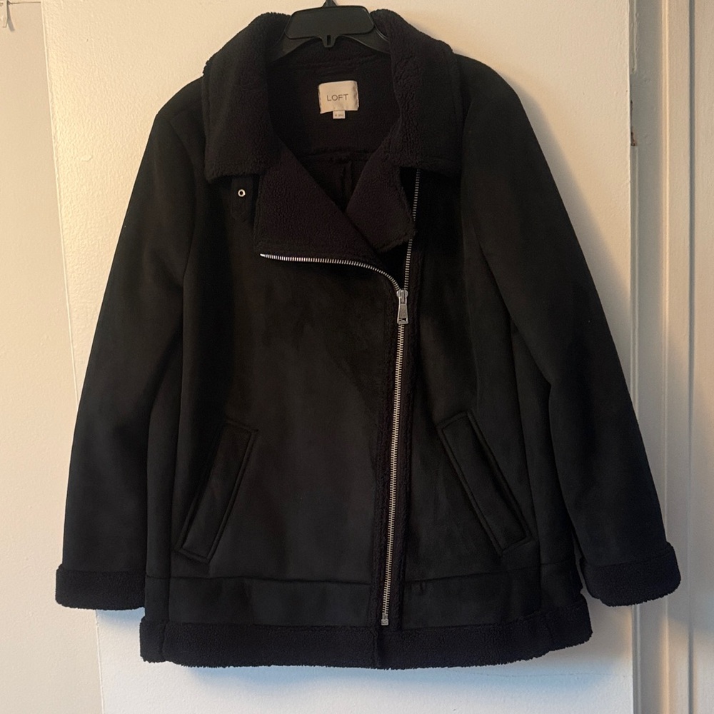 LOFT Black Teddy Jacket for Women